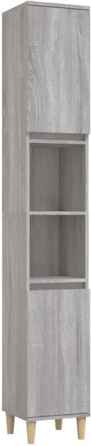 vidaXL Badschrank Grau Sonoma B/T/H: 30 x 30 x 190 cm aus Holzwerkstoff - Bild 1