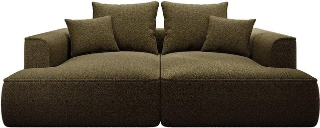 Vente-unique Sofa Pineta in Khaki aus Chenille-Stoff mit Breite: 230 cm - Bild 1