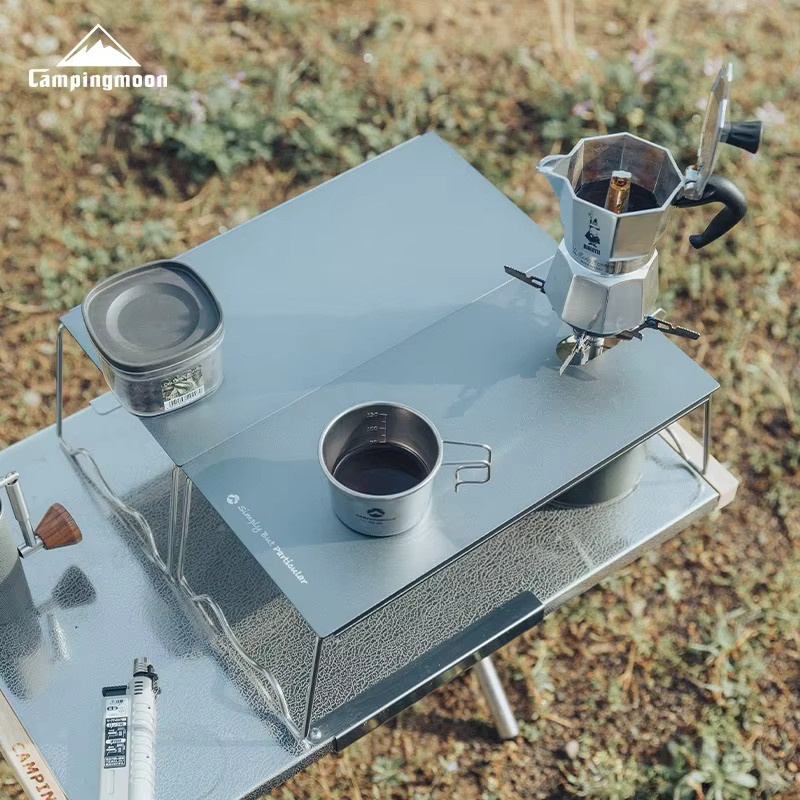 CAMPINGMOON Klappbarer Picknick-Tisch aus Aluminiumlegierung für den Außenbereich, isolierter Solo-Tisch für Camping und Garten - Bild 2