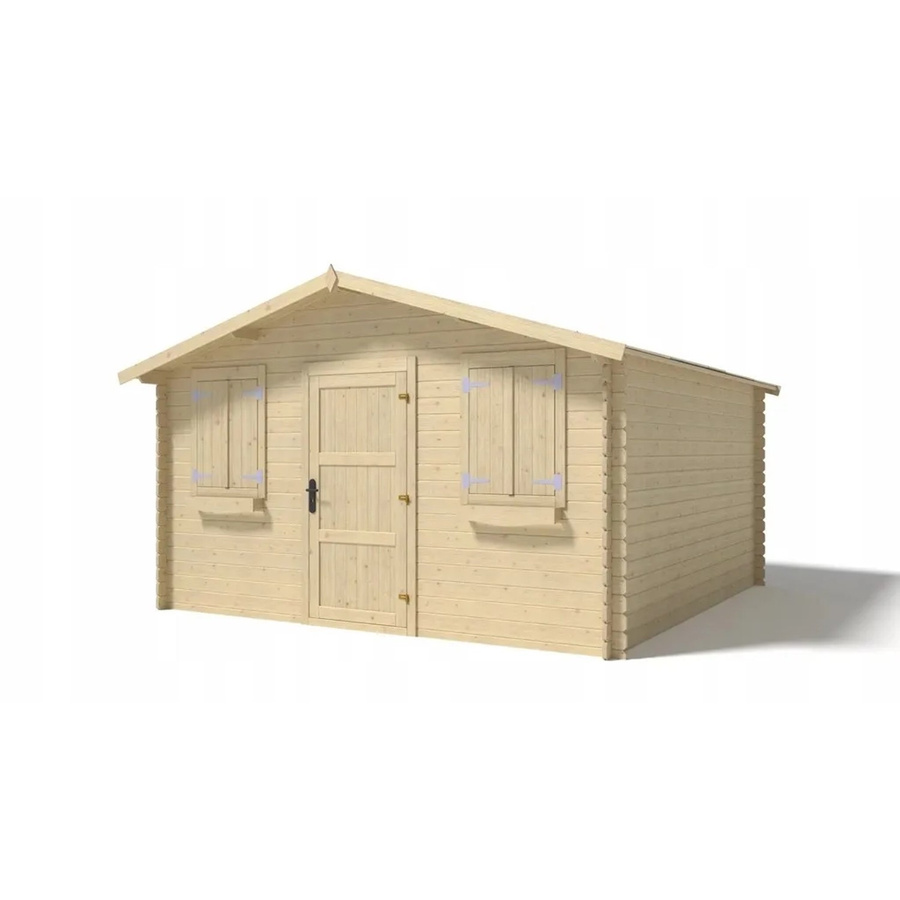 Altanka Gartenhaus Gerätehaus aus Holz mit 16 m2 Grundfläche, B x T: 4 x 4 m, Wandstärke: 28 mm, Modell DOM149 - Bild 2