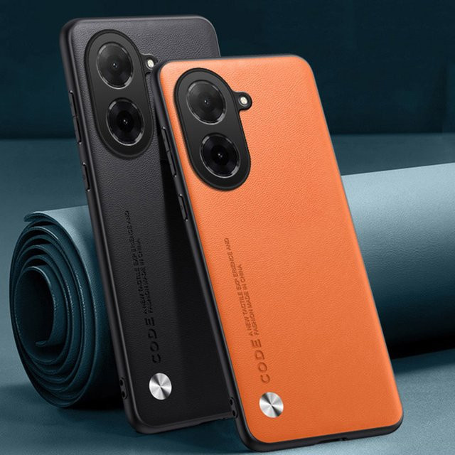 EUCAGR Luxus PU Leder Handyhülle für Xiaomi Redmi A5 4G und Poco C71 4G in Schwarz mit Stoßfestem Vollschutz - Bild 1