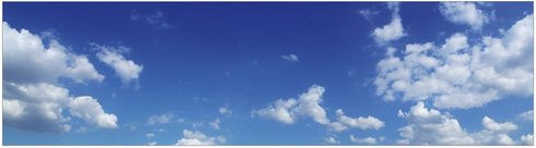 mySPOTTI Küchenrückwand Himmel aus Aluverbund in Blau und Weiß, Breite: 220,0 cm, Höhe: 60,0 cm - Bild 1