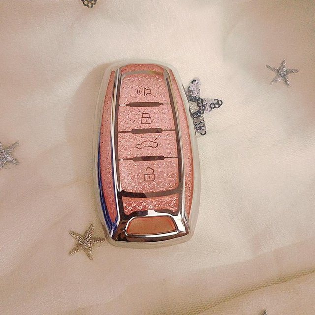 Schlüsselanhänger Hülle für Haval Jolion Dargo F7 Jolyon H6 F7x Great Wall Gwm Poer F5 Cannon Fernbedienung Auto Schlüssel Fob mit 4 Tasten in Pink - Bild 1
