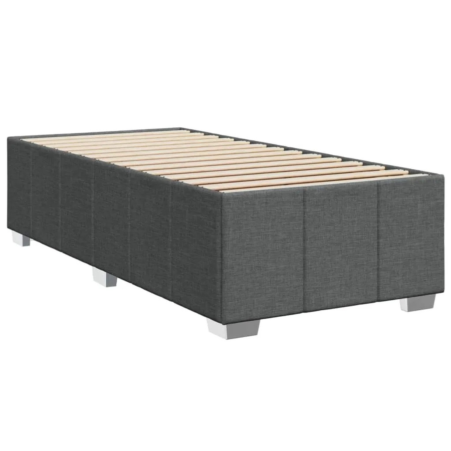 vidaXL Bettgestell aus Stoff in Dunkelgrau, Breite: 80 cm, Tiefe: 200 cm - Bild 2