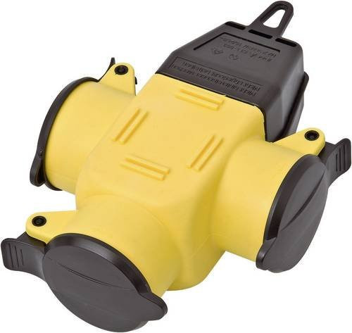 InterBär 3fach-Kupplung Gummi 230V Gelb IP44 - Bild 1