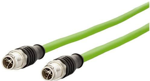 Metz Connect M12 Netzwerkkabel CAT 6a S/FTP Patchkabel, Länge: 2,00 m, Farbe: Grün - Bild 1