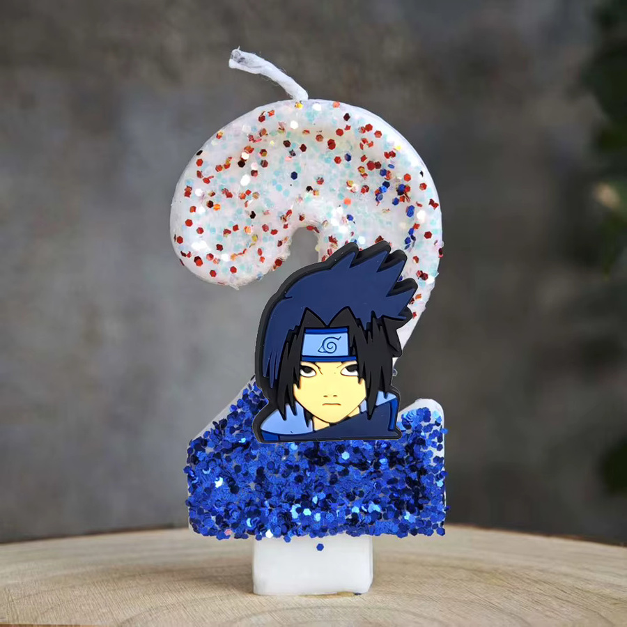 Potdemiel Naruto Thema Geburtstag Kerzen für Kuchendekorationen in Mehrfarbig - Bild 2