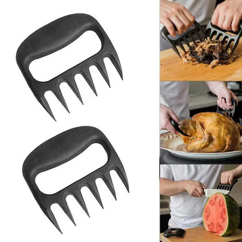 Fleischzerkleinerer Bärenklaue in Schwarz aus Kunststoff für Grillzubehör und zum Zupfen von Fleisch - Bild 4