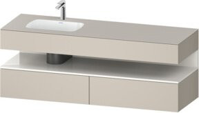 Duravit Einbauwaschtisch-Möbel-Set Qatego in Beige, B/T/H: 160 x 50 x 60 cm - Bild 1