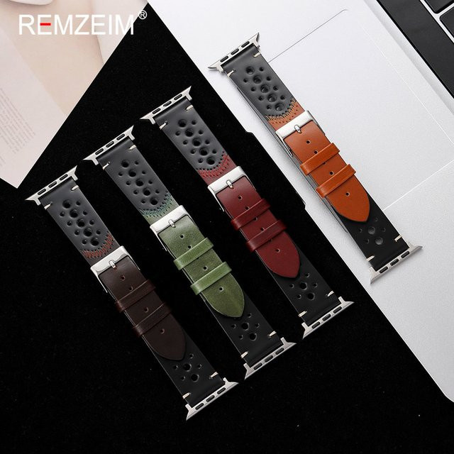 REMZEIM Uhrenarmband Leder, Vintage, Unisex - Bild 1