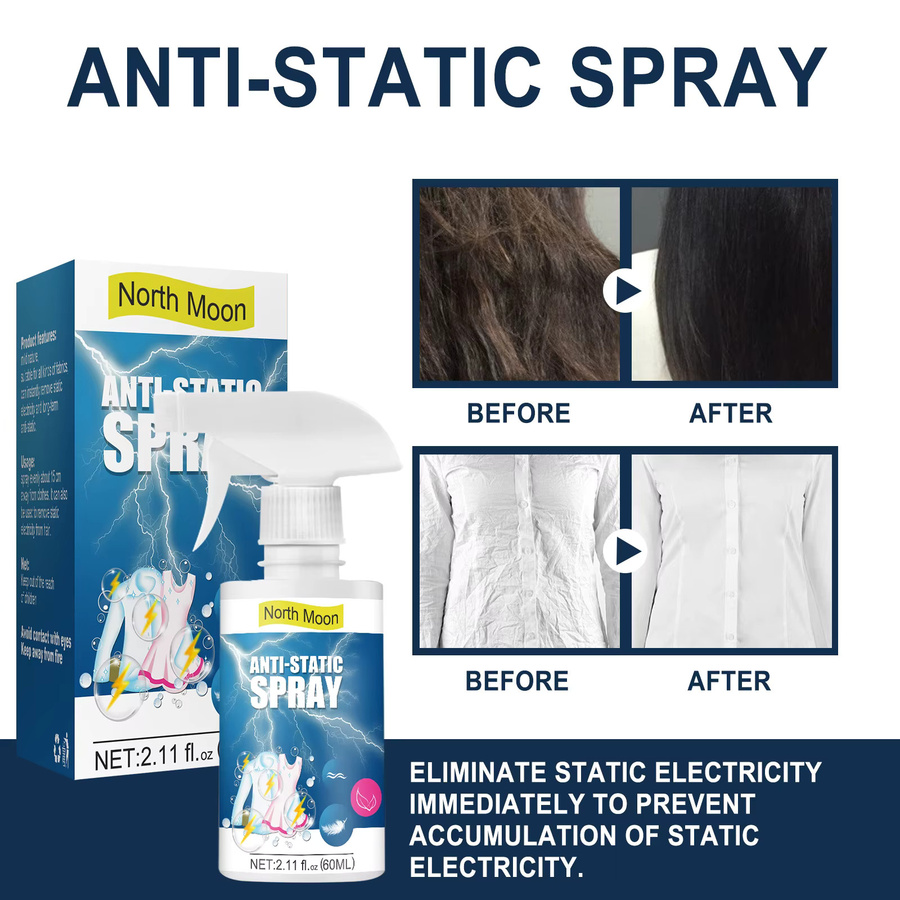 Jue-Fish Antistatik-Spray zur Entfernung von statischer Aufladung für Kleidung, Bettdecken, Haare, Möbel und Auto - Bild 6