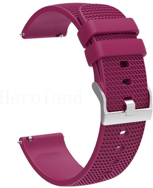 MY-CASE Silikon Uhrenarmband mit Schnellverschluss in Pink für 18mm, 20mm oder 22mm Breite - Bild 1