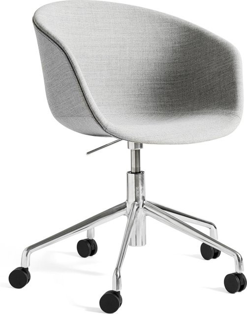 HAY About A Chair AAC 53 Schalensessel mit Armlehnen in Grau aus Polypropylen und Wolle mit Aluminiumgestell - Bild 1