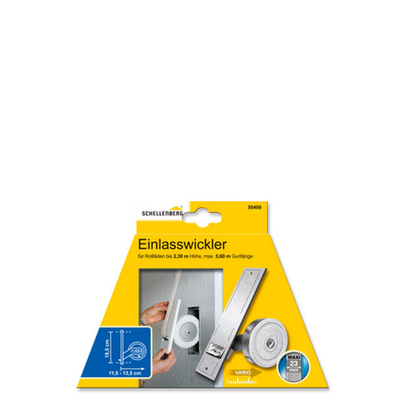 Schellenberg Rollladen Einlasswickler Maxi aus verzinktem Stahl in Silber - Bild 2