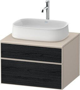 Duravit Waschtischunterschrank Zencha in Schwarz und Taupe mit 1 Schublade, B/T: 65 x 55 cm - Bild 1