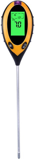 Kkmoon 4-in-1 Bodenuntersuchungsinstrument in Gelb für Garten, Rasen und Gemüsegarten zur Messung von Licht, Temperatur, Luftfeuchtigkeit und pH-Wert - Bild 1