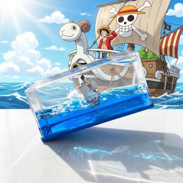Bandai One Piece Schiffsmodell, Luffy Thousand Sunny, Schwimmendes Boot - Bild 1
