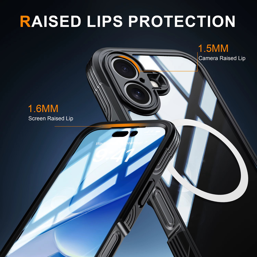 Apple 360-Grad-Vollschutz-Handyhülle für iPhone 17E, 17 Pro Max, 16, 15, 14 in Schwarz - Bild 4