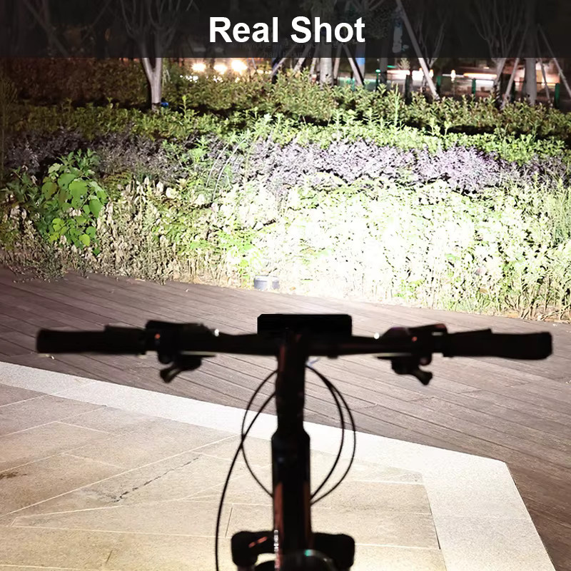 TouCloud Fahrradlicht mit 10000 mAh Powerbank Funktion, wasserdichte USB-C Taschenlampe für MTB und Rennrad in Schwarz - Bild 5