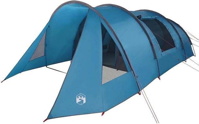 vidaXL Tunnelzelt mit Dach in Blau und Grau, B/T/H: 778 x 356 x 210 cm - Bild 1