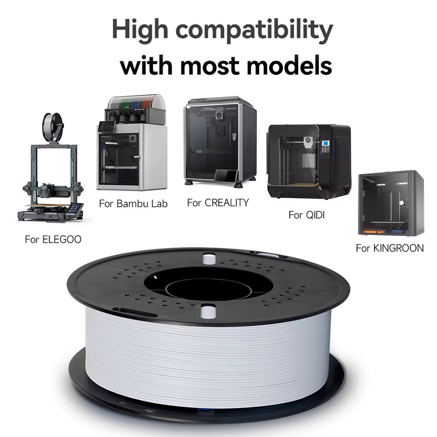 KINGROON PETG/HS-PETG 3D-Filament 1,75mm, 1kg Rolle, Schwarz, Weiß, Grau - Bild 3