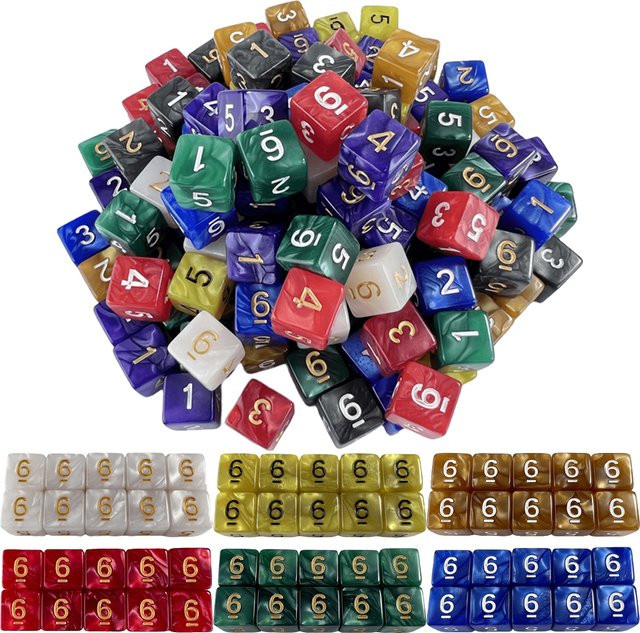 Dormia DND Würfel, 10-teiliges Set, Gelb, Bunt / Mehrfarbig, Kunststoff - Bild 1