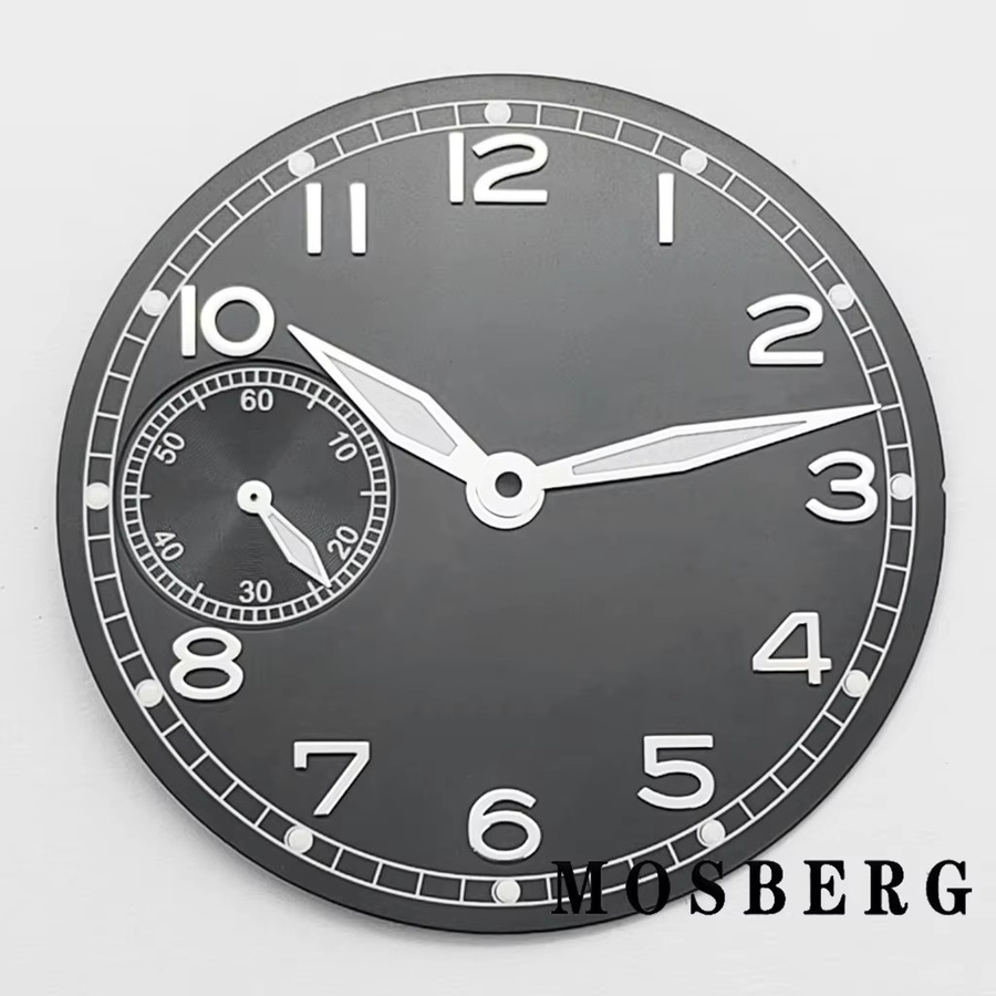 Uhrenzifferblatt miuksi, 37 mm, grün leuchtend, mit Datumsfenster, Unisex - Bild 2