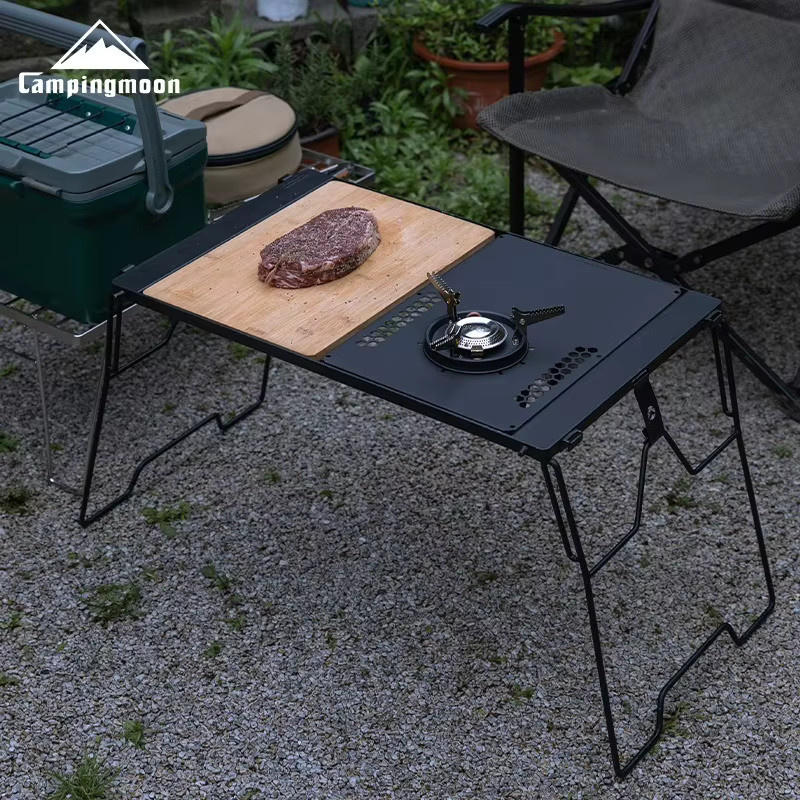 CAMPINGMOON Tragbares IGT-Einheitsbrett im koreanischen Stil für Camping und Picknick, Schwarz, Matt - Bild 1