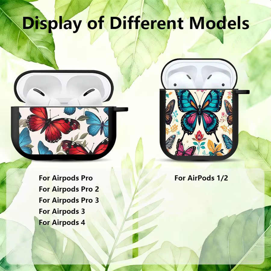 Schutzhülle für Apple AirPods Pro 1 2 3 Pro mit buntem Schmetterlings-Design - Bild 5