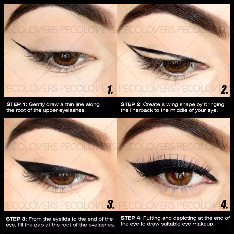 PECOLOVERS Eyeliner-Stift, wasserdicht, grün und schwarz, Unisex - Bild 4