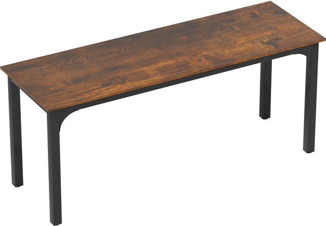 HOMCOM Schreibtisch im Industrie-Design mit Stahlgestell, Computertisch für Home Office und Schlafzimmer, Farbe: Rustikal Braun, B/T/H: 100 x 54 x 75 cm - Bild 1