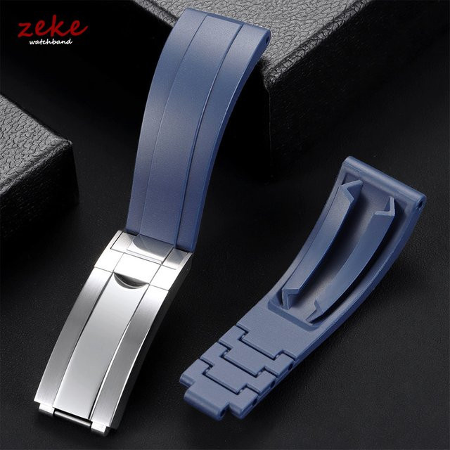 Uhrenarmband Silikon, 20 mm, Faltschließe, Unisex - Bild 1