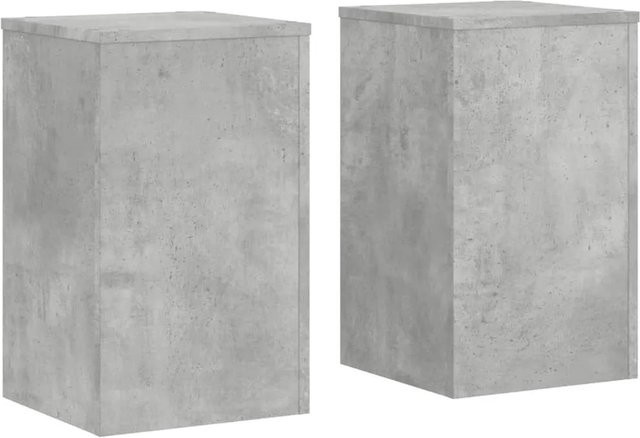 vidaXL Pflanzenständer 2er Set aus Holzwerkstoff in Betongrau, B/T/H: 30 x 30 x 50 cm - Bild 1