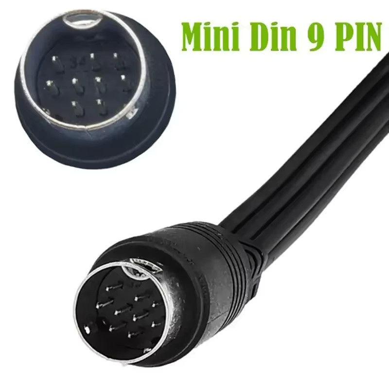 BSN Mini DIN 9Pin auf 3x DC 3,5mm Audiokabel, Rot Grün Blau, Länge: 1,8 m - Bild 6