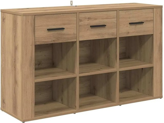 vidaXL Sideboard Artisan-Eiche in Braun, rustikaler Holzwerkstoff, B/T/H: 100 x 30 x 59,5 cm - Bild 1