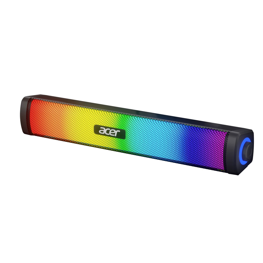 Acer 2.1 Soundbar Stereo-Lautsprecher mit RGB-Beleuchtung und Subwoofer, Bluetooth und USB Dual-Mode, Schwarz/Mehrfarbig - Bild 2