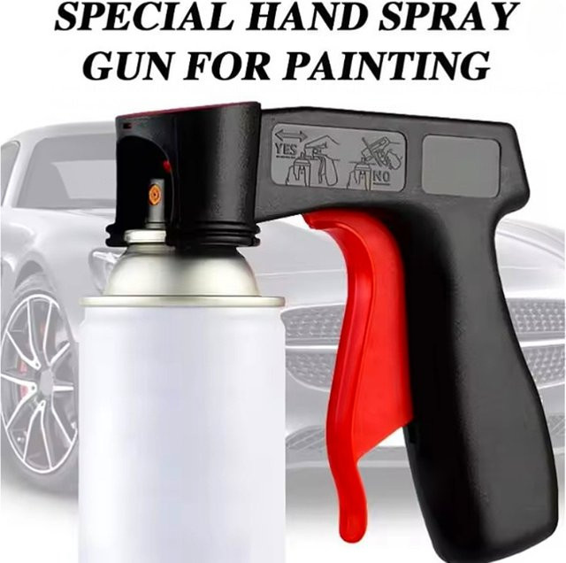 Tragbare Spraypistole aus Kunststoff mit Triggergriff für Aerosol-Farben in Schwarz - Bild 1