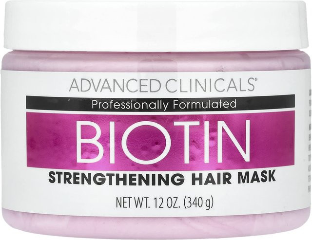 Advanced Clinicals Biotin Haarmaske, 340 ml, für strapaziertes und trockenes Haar - Bild 1
