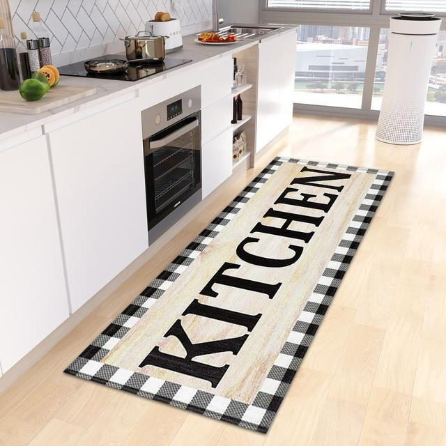 Karpetti Küchenbodenmatte mit Streifenmuster, rutschfeste und waschbare Fußmatte für Wohnzimmer, Schlafzimmer oder Balkon, B/T: 40 x 120 cm, Mehrfarbig - Bild 1
