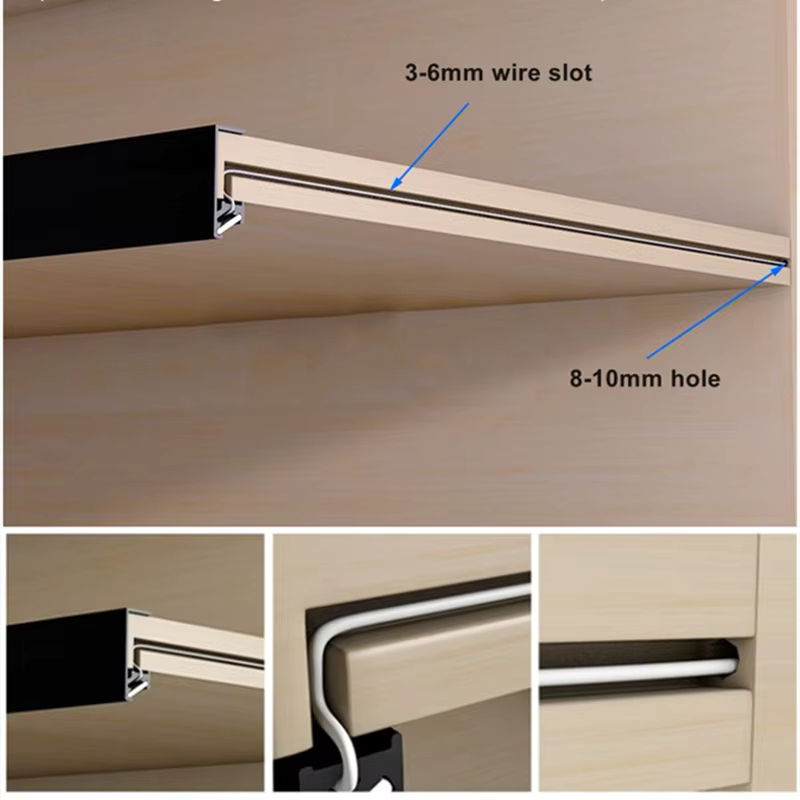 FÜHRTE LED Aluminium Profil Schiene mit Bewegungssensor für Schränke und Garderoben in Silber, 45 Grad Schräge - Bild 6