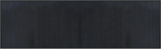 vidaXL Teppich Rechteckig Schwarz aus Bambus und Polypropylen Breite: 60 cm, Länge: 200 cm - Bild 1