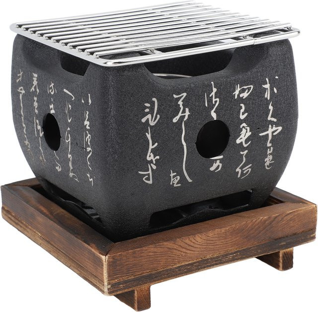 TOPINCN Tragbarer japanischer Holzkohlegrill für Camping und Picknick - Bild 1