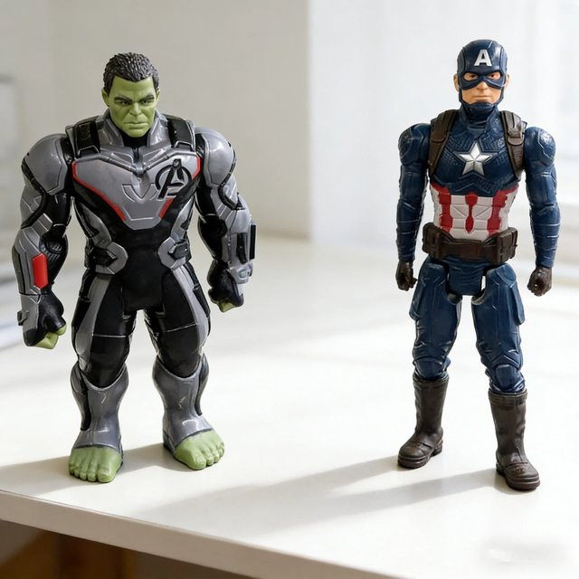 Hot Toys Marvel Hulk, Captain America, Actionfigur, 12-Zoll - Bild 1