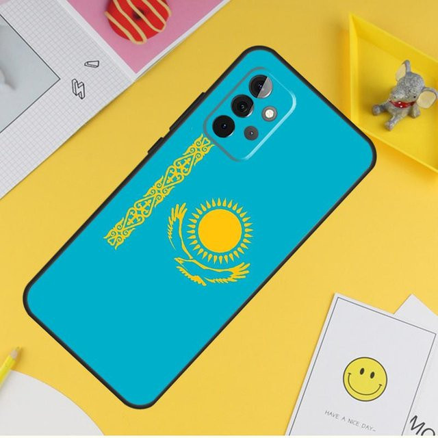 Handyhülle mit Kasachstan Flagge für Samsung Galaxy A-Serie in Blau - Bild 1