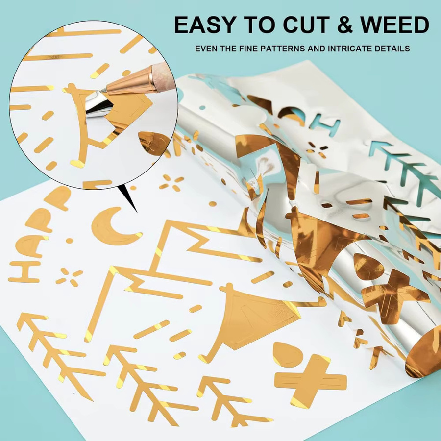 Chromspiegel Vinyl Aufkleber in Silber für Cricut Joy Matless Cutting, 14 x 30,48 cm - Bild 3