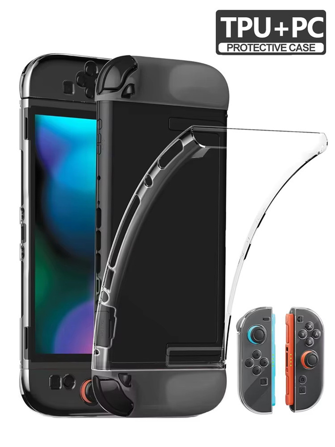 TECTINTER Schutzhülle für Nintendo Switch 2 aus PC und TPU, Transparent, Joystick Controller Cover Skin Protector - Bild 7