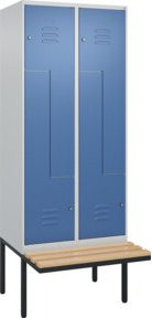 C+P Z-Spind Classic PLUS Sitzbank mit 4 Fächern und Zylinderschloss, Buche-Hartholz, B/T/H: 212 x 80 x 81,5 cm - Bild 1