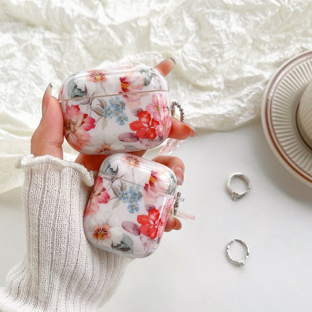 Bluetooth-Schutzhülle mit Blumenmuster für Apple AirPods 1, 2, 3 und AirPods Pro/Pro 2 in Multicolour - Bild 1
