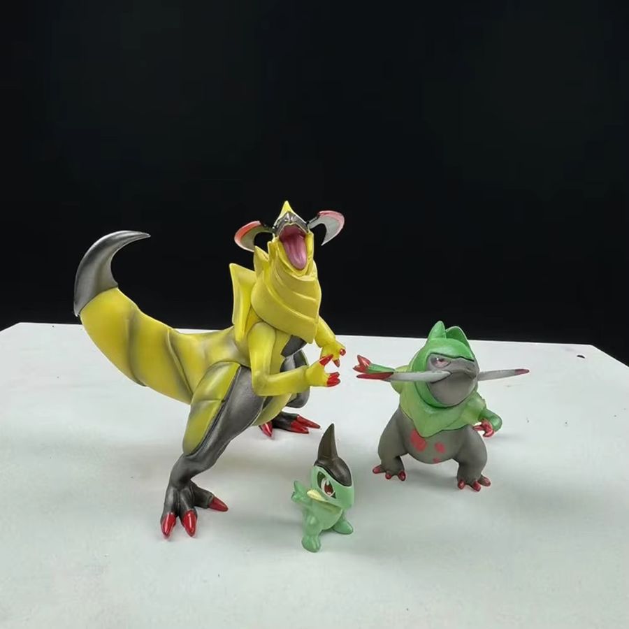 Bandai Pokemon Anime Figur Axew Fraxure Haxorus aus PVC, Multicolor, Höhe: 2 bis 11 cm - Bild 2
