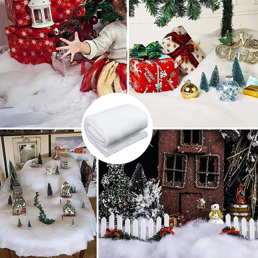 APWIKOGER Künstlicher weißer Schnee aus flauschiger Baumwolle für deine Weihnachtsbaum Dekoration im Winter - Bild 4